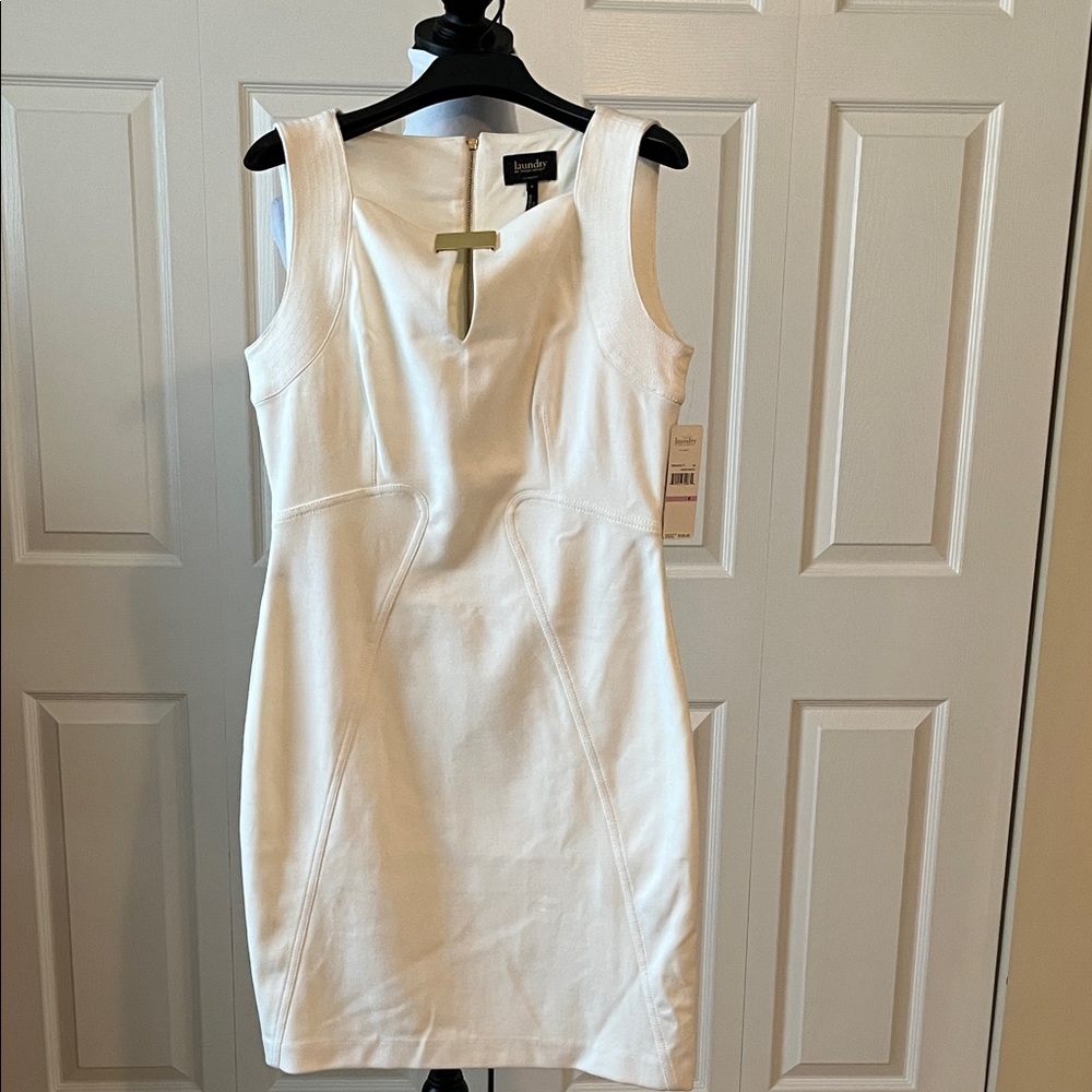 Laundry By Shelli Segal Warm White Mini Dress
